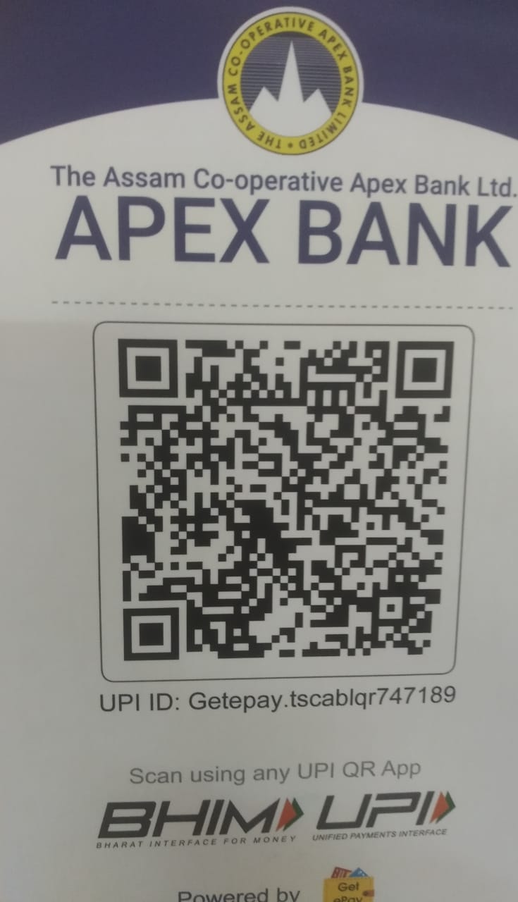UPI QR code for membership fee payment